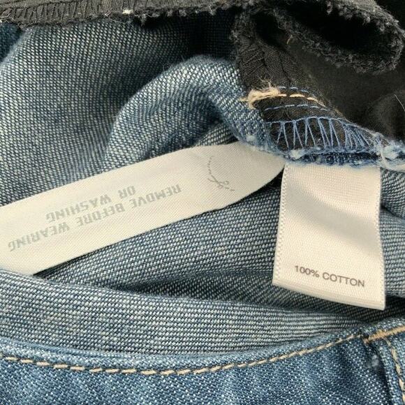 Ann Taylor Jeans Women's Size 8 Medium Wash Rolled Up Button Hem Pockets Denim - Picture 9 of 9